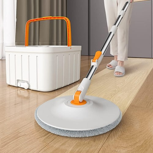 Spin Mop Bucket Set, Self Wringing Mope with 4 Microfiber Pads, Self Separation Dirty Clean Water System for Floor Cleaning, Hardwood, Laminate, Tile Spin Mop Bucket Set, Self Wringing Mope with 4 Microfiber Pads, Self Separation Dirty Clean Water System for Floor Cleaning, Hardwood, Laminate, Tile